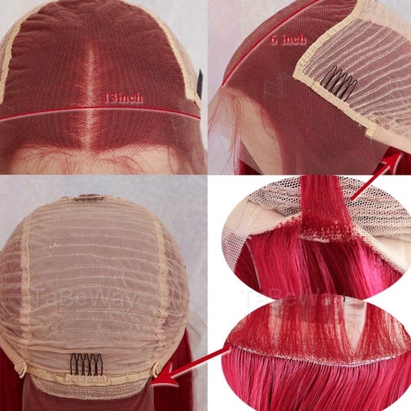 💫22” RED STRAIGHT LONG LACE FRONT WIG💫…NEW